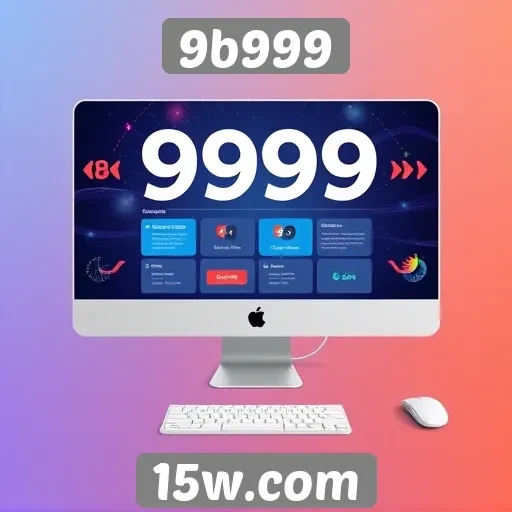 Interface do usuário do site 9b999 em destaque